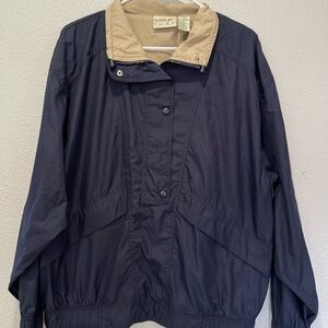 Vintage Reebok Women's Navy and Beige Utility Jacket